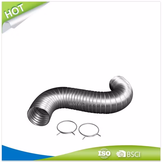 Flexible Aluminum Duct with Screw Clamps 110mm X2.2m